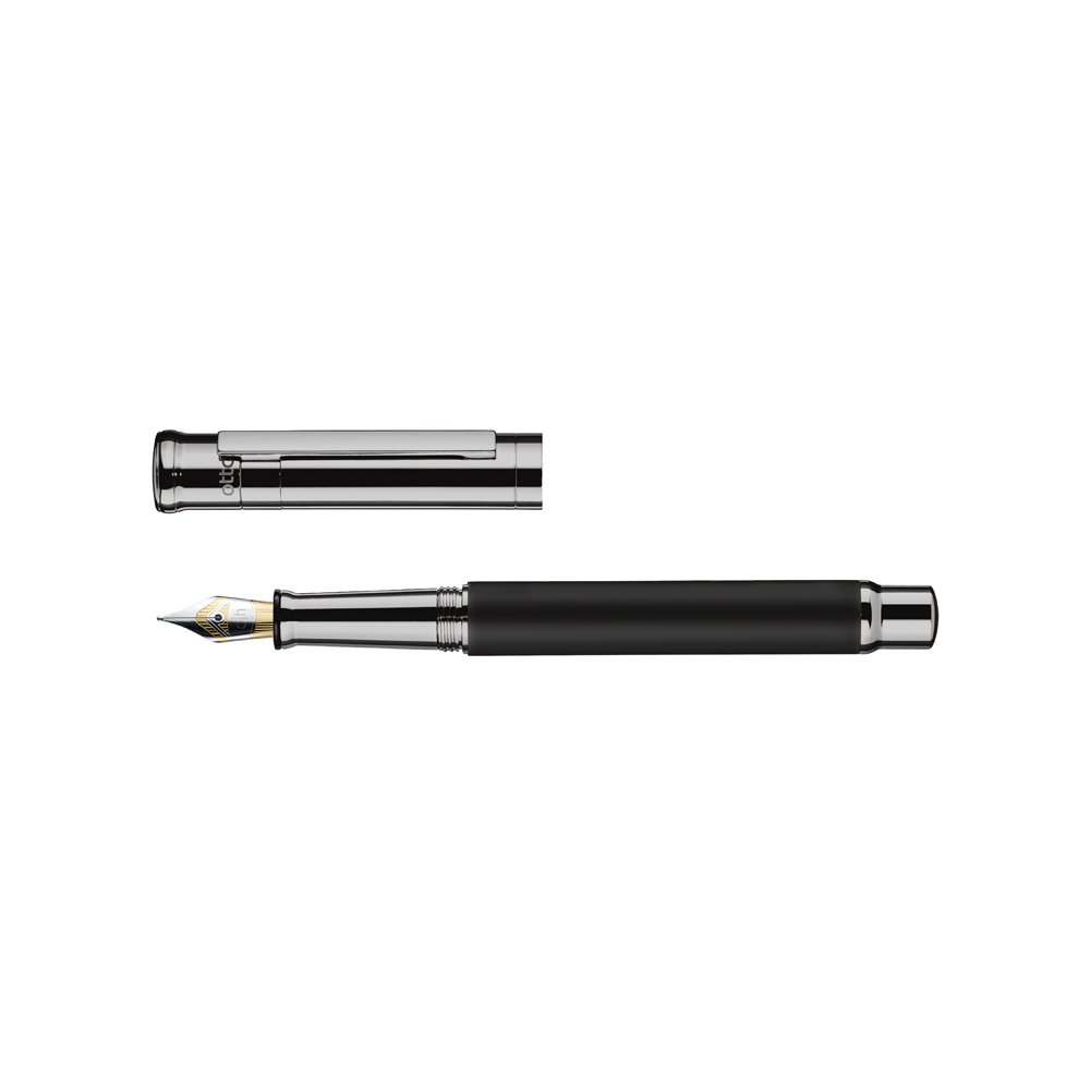 Otto Hutt Design 04 Black Shiny Fountain pen - Vulpen / Fountain